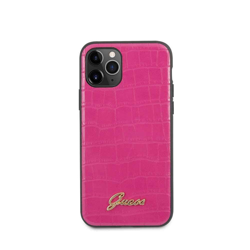 Guess For iPhone 11 Pro Croco Pattern Case - Pink - Telephone Market