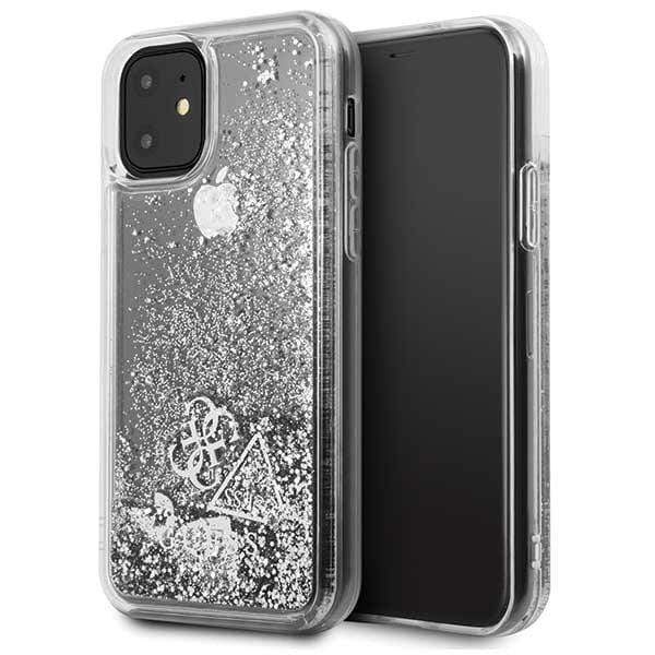 Guess For iPhone 11 Pro Glitter Case - Silver - Telephone Market