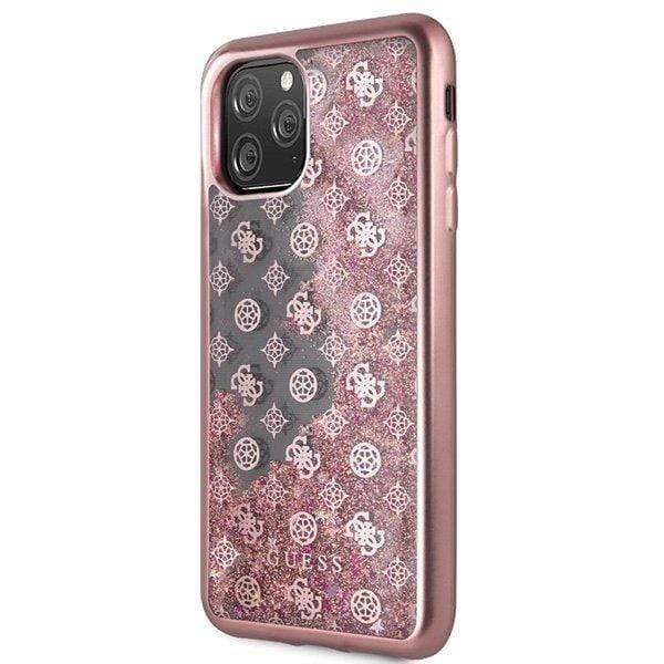 Guess For iPhone 11 Pro Liquid Glitter Case - Rose Gold - Telephone Market
