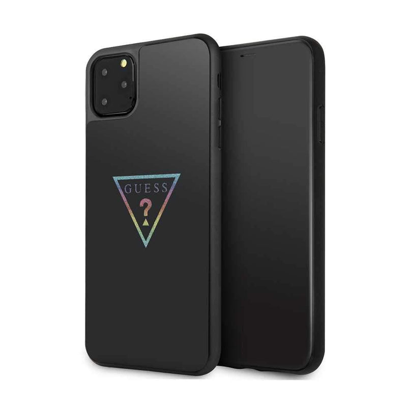 Guess For iPhone 11 Pro Max Glitter Triangle Case - Black - Telephone Market