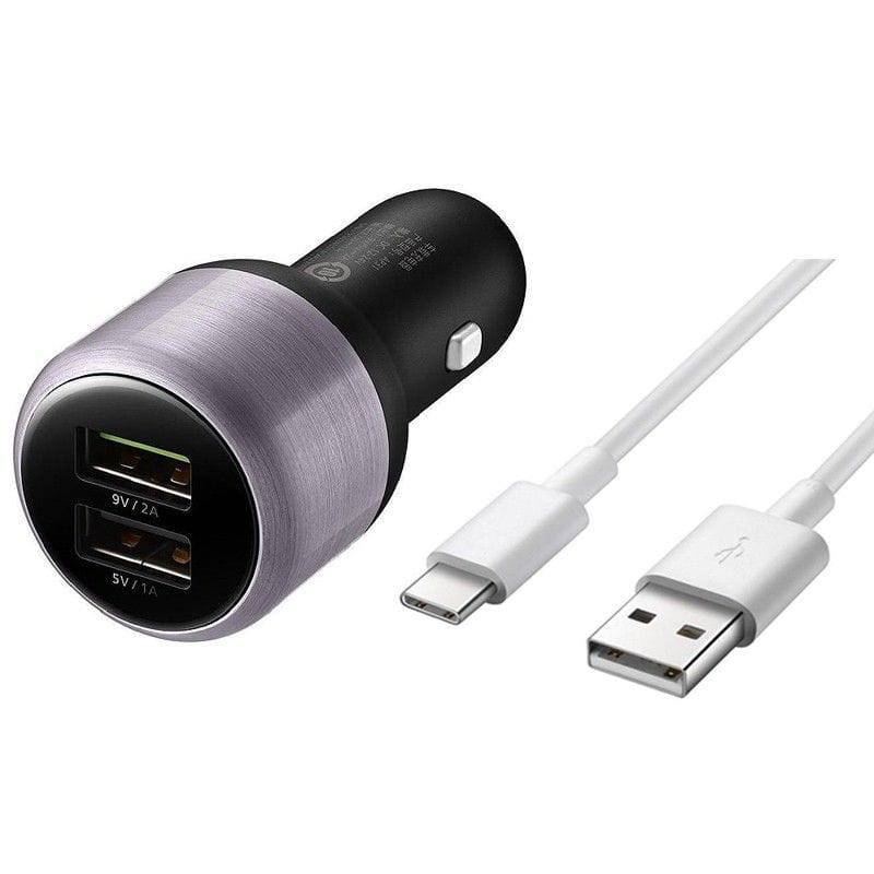 Huawei Car Charger Dual Ports 23W with Cable USB-A to USB-C - Black - Telephone Market