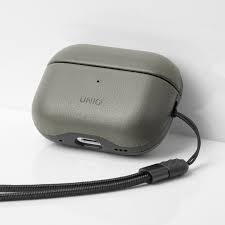 Uniq for Airpods Pro 2 Terra Genuine Leather Snap Case - Lichen Green, Headphone & Headset Accessories, UNIQ, Telephone Market - telephone-market.com
