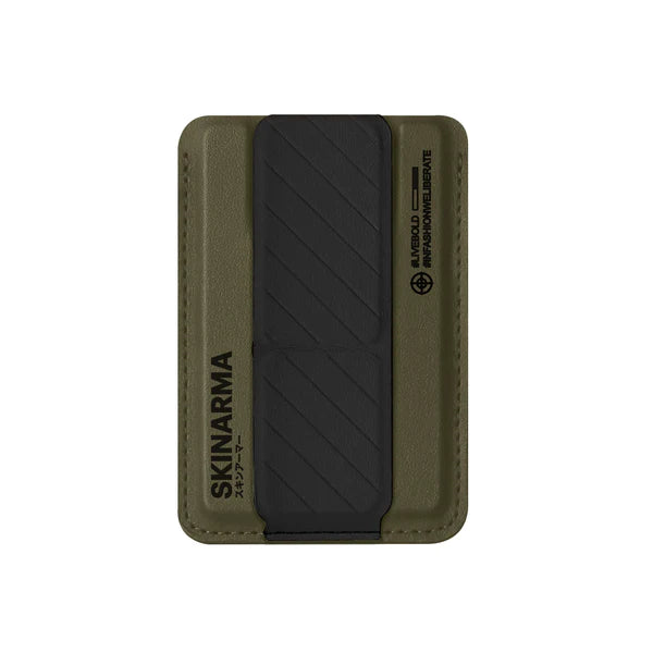 SkinArma Kado Mag-Charge Card Holder With Grip Stand - Green / Black, Grips and Handles, Skinarma, Telephone Market - telephone-market.com