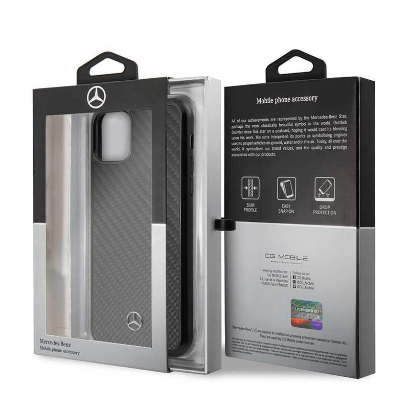 Mercedes For iPhone 11 Pro Case Carbon Fiber - Black - Telephone Market