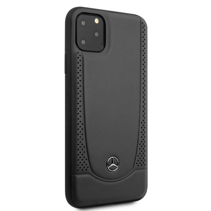 Mercedes For iPhone 11 Pro Leather Hard Perforation Case - Black - Telephone Market