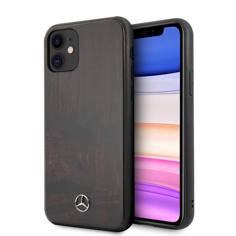 Mercedes For iPhone 11 Rose Wood Case - Brown - Telephone Market