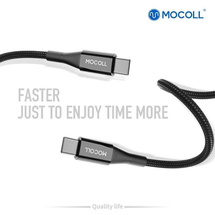Mocoll PowerLine Alfa USB-C to USB-C 1.5m - Black - Telephone Market