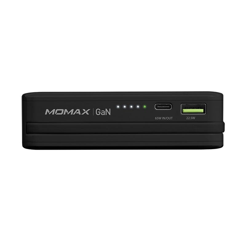 Momax Q. Wall Charger 65W  Wireless Charger GaN Power Bank 15000mAh with Built-in Type C Cable - Black, Power Adapters & Chargers, Momax, Telephone Market - telephone-market.com