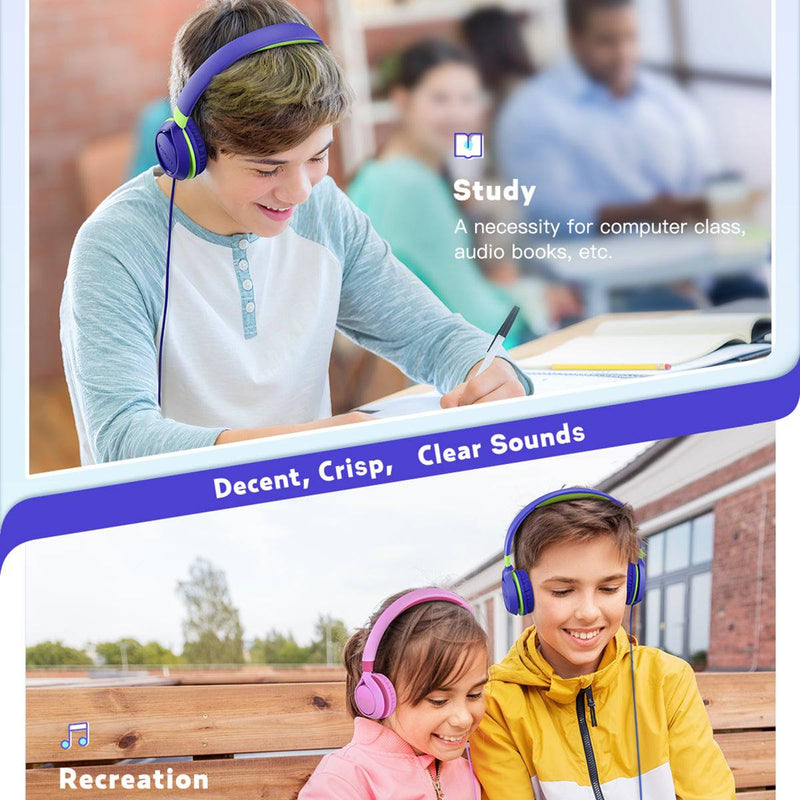Mpow Che1 Kids Headphone - Green Navy, Headphones & Headsets, Mpow, Telephone Market - telephone-market.com