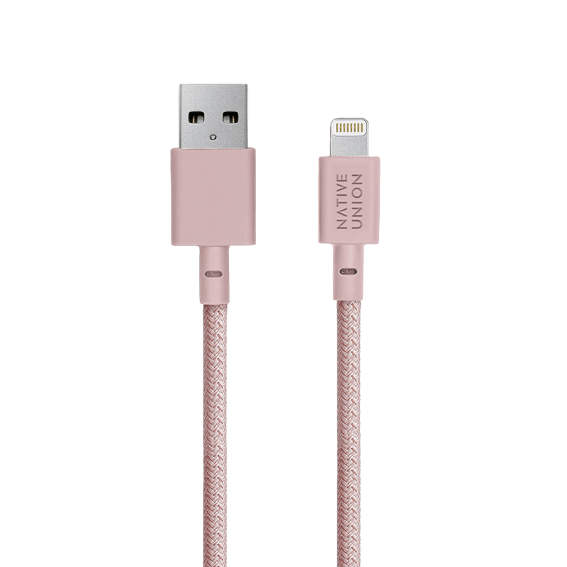 Native Union Night Cable-KV USB-A to Lightning 3m - Rose - Telephone Market