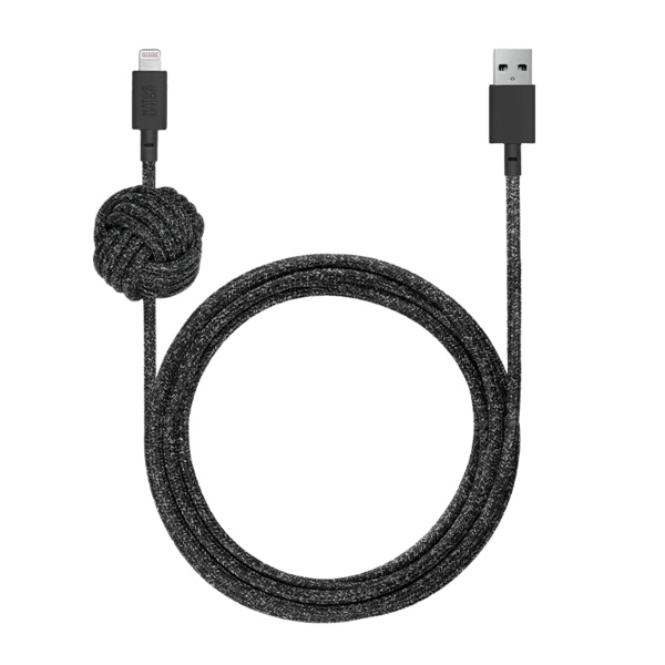Native Union Night Cable - USB A to Lightning  3m - Cosmos Black - Telephone Market