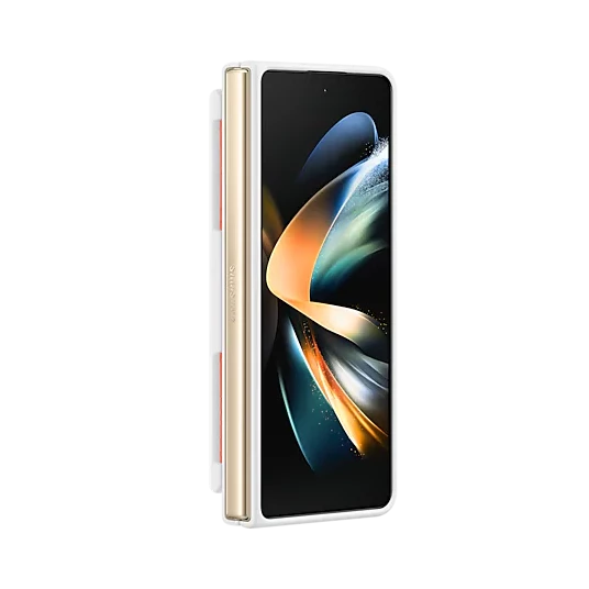 Samsung For Galaxy Z Fold4 Silicone Grip Cover - White - Telephone Market