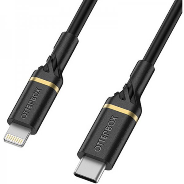 OtterBox PowerLine Standard USB-C to Lightning 1m - Black - Telephone Market