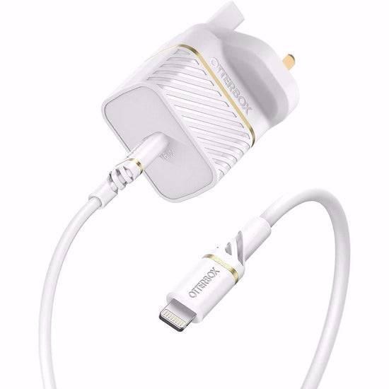 OtterBox Wall Charger 18W PD With USB-C to Lightning Cable 1m - White, Power Adapters & Charger, Otterbox, Telephone Market - telephone-market.com