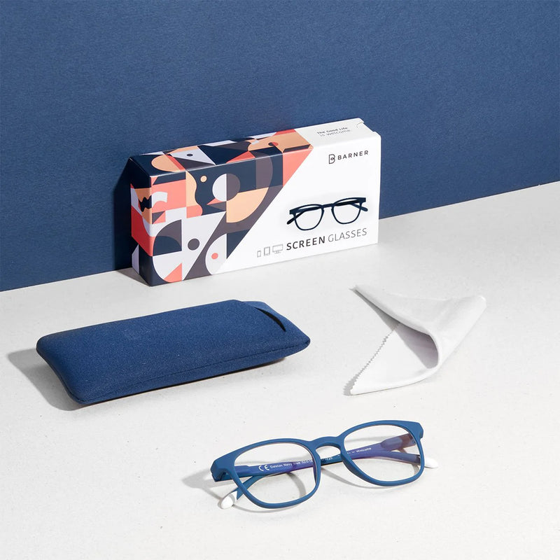 Barner Dalston Glasses - Navy Blue - Telephone Market