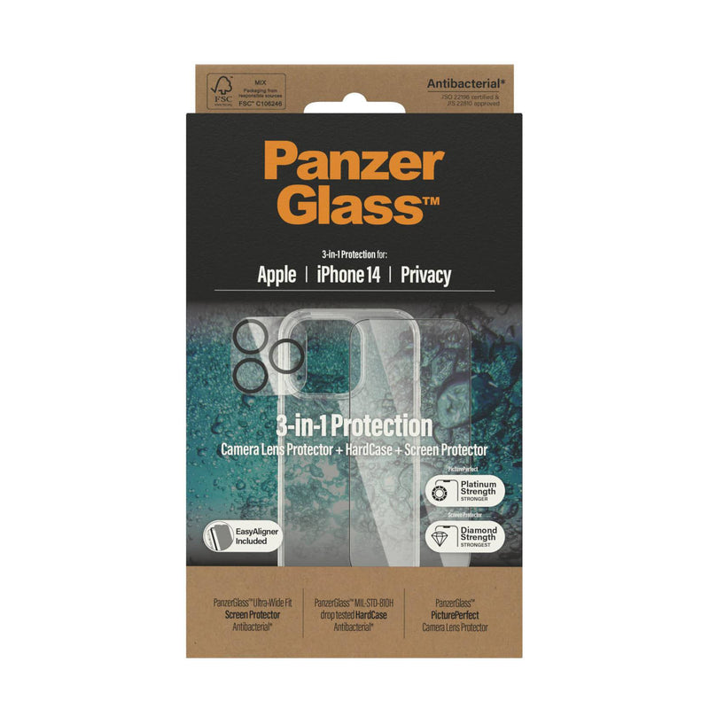PanzerGlass For iPhone 14 Bundle Camera Lens Protector - HardCase - Screen Protector Privacy, Screen Protectors, PanzerGlass, Telephone Market - telephone-market.com