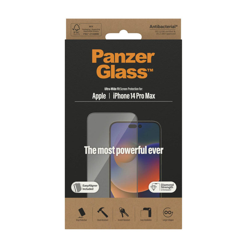 PanzerGlass For iPhone 14 Pro Max UWF Glass Screen With Applicator - Clear, Screen Protectors, PanzerGlass, Telephone Market - telephone-market.com