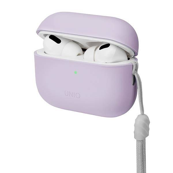 UNIQ for Airpods Pro 2  Hybrid Lino Liquid silicone Case - Lilac Lavender, Headphone & Headset Accessories, UNIQ, Telephone Market - telephone-market.com