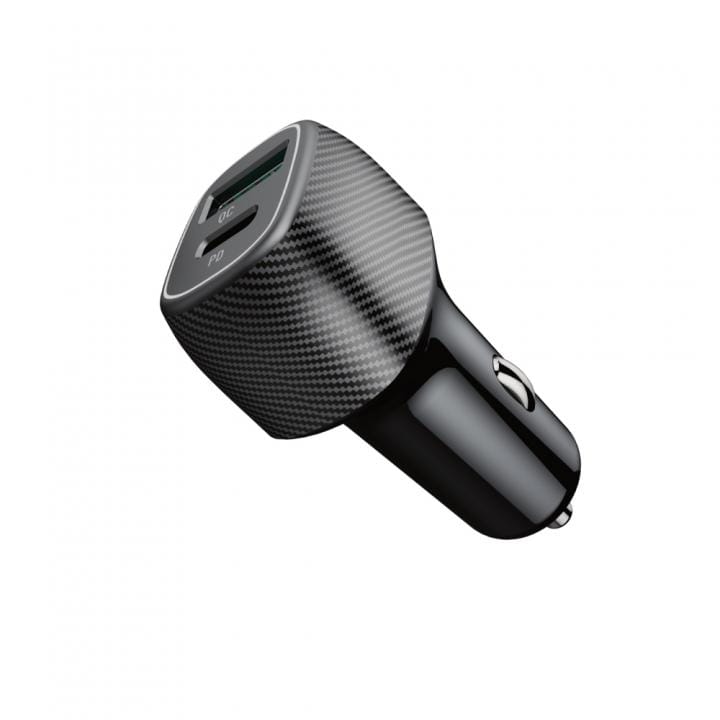 Porodo Car Charger Dual Port 36W with Cable USB-C to Lightning 0.9m - Black - Telephone Market