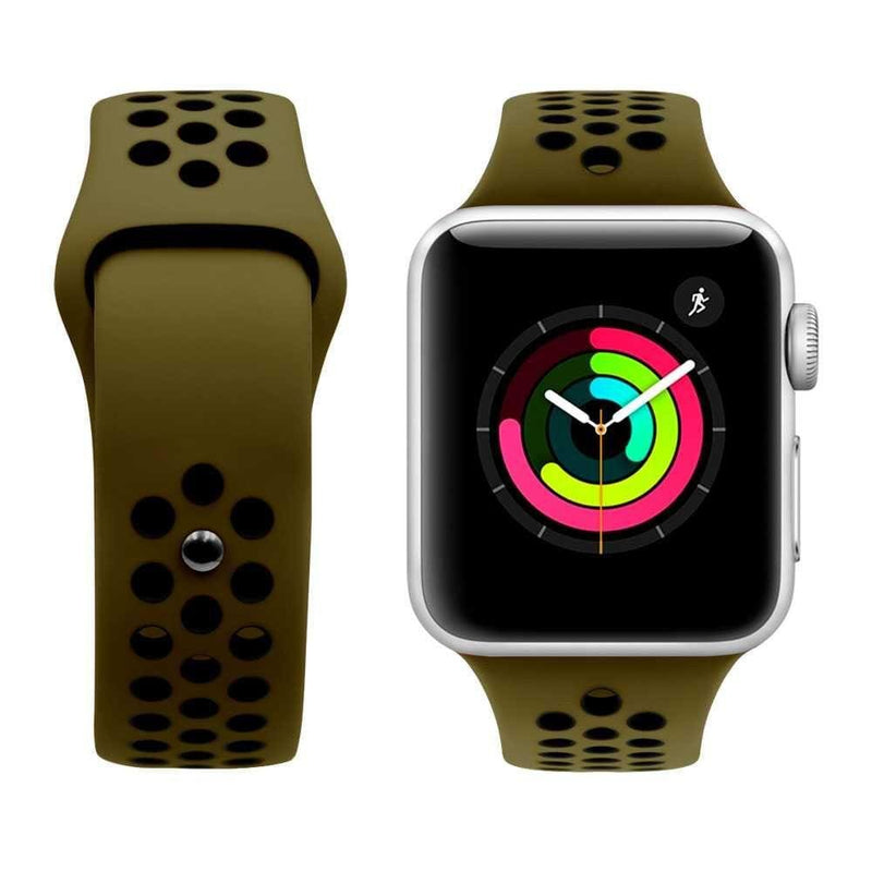 Porodo For Apple Watch 44/45mm Nike Band - Army Black - Telephone Market