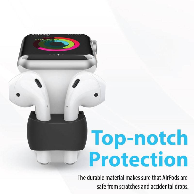 Promate Air Hitch Shock Proof Airpods Watch Band Holder Clip - Black, Headphone & Headset Accessories, Promate, Telephone Market - telephone-market.com