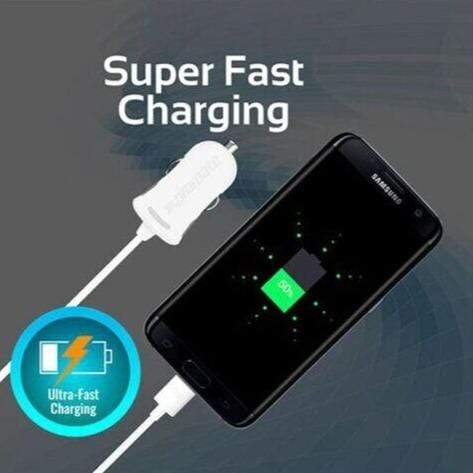 Promate Car Charger With Built-In Micro-USB Cable, Car Charger, Promate, Telephone Market - telephone-market.com