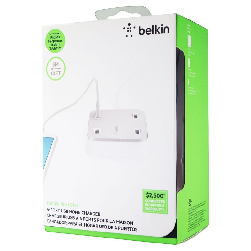 Belkin Family RockStar 4-Port USB Home Charging, Power Adapters & Chargers, Belkin, Telephone Market - telephone-market.com