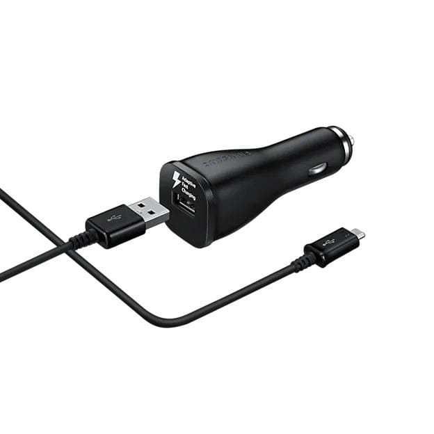 Samsung Car Charger 15W with USB-A to Micro Cable - Black - Telephone Market