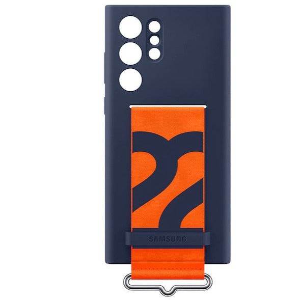 Samsung For Galaxy S22 Ultra Silicone Cover with Strap - Navy, Mobile Phone Cases, Samsung, Telephone Market - telephone-market.com