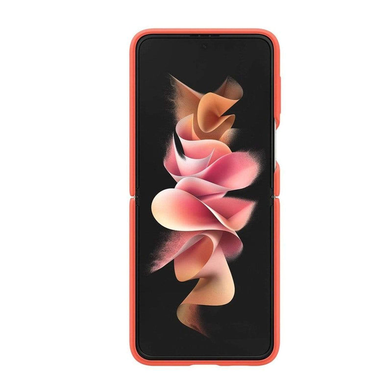 Samsung For Galaxy Z Flip3 Silicone Cover with Ring - Coral, Mobile Phone Cases, Samsung, Telephone Market - telephone-market.com