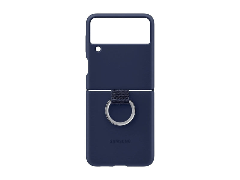 Samsung For Galaxy Z Flip3 Silicone Cover with Ring - Navy, Mobile Phone Cases, Samsung, Telephone Market - telephone-market.com