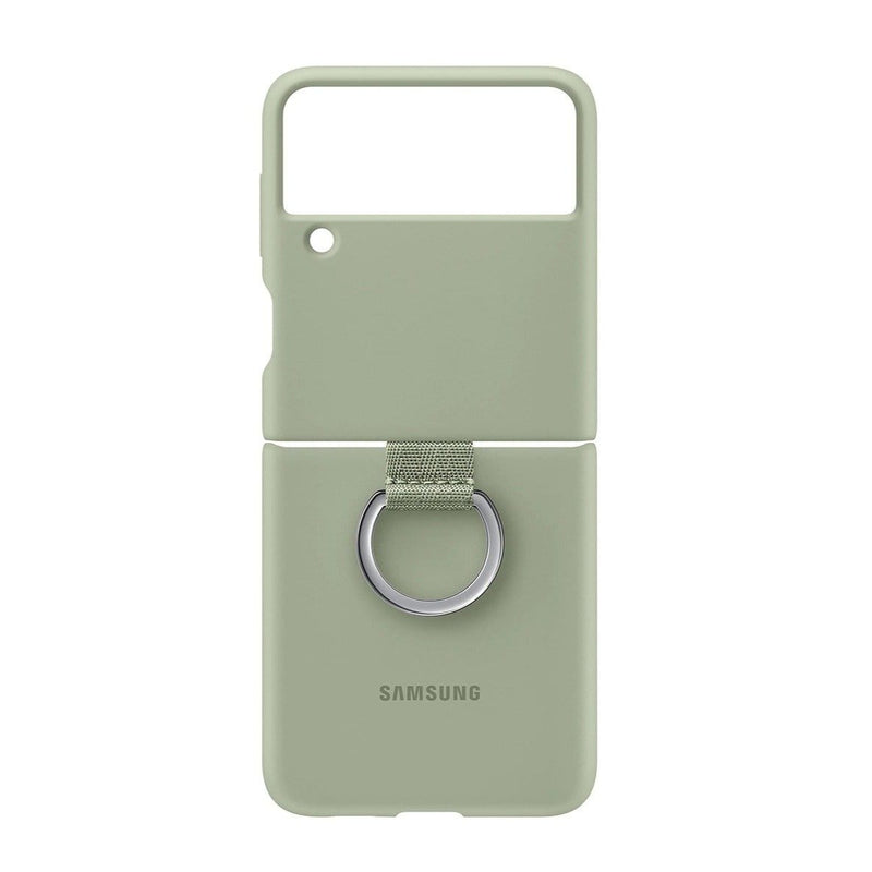 Samsung For Galaxy Z Flip3 Silicone Cover with Ring - Olive, Mobile Phone Cases, Samsung, Telephone Market - telephone-market.com