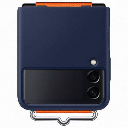 Samsung For Galaxy Z Flip3 Silicone Cover with Strap - Navy, Case, Samsung, Telephone Market - telephone-market.com