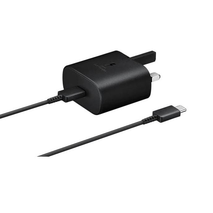 Samsung Wall Charger 25W PD with USB-C to USB-C Cable - Black - Telephone Market
