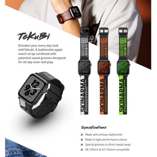 SkinArma For Apple Watch 44/45mm Tekubi Strap - White - Telephone Market