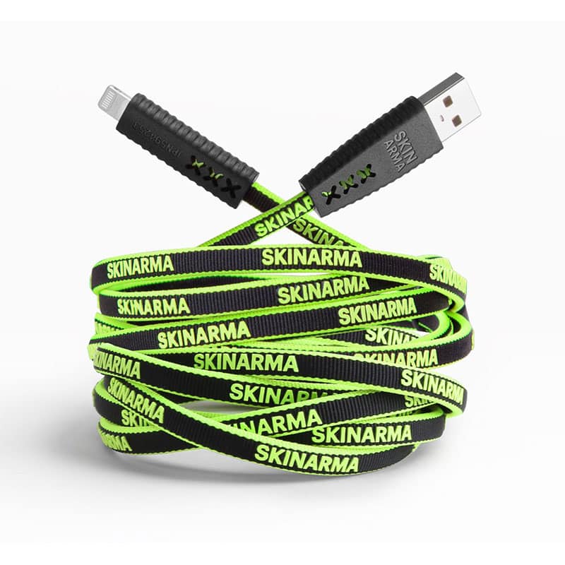 SkinArma PowerLine Lightning 1.2m - Neon Green - Telephone Market