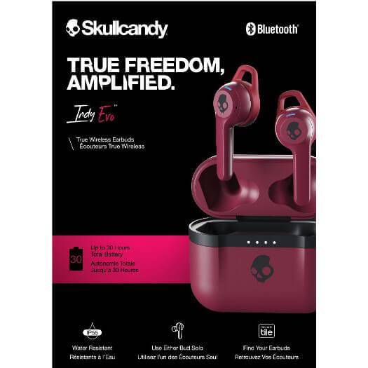 Skullcandy Indy Evo True Wireless Headphones - Red - Telephone Market