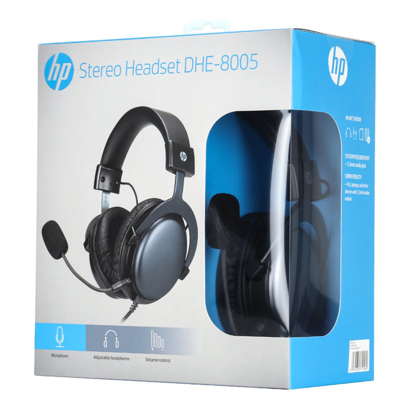 HP DHE-8005 Stereo Gaming Headset - Black, Video Game Console Accessories, HP, Telephone Market - telephone-market.com
