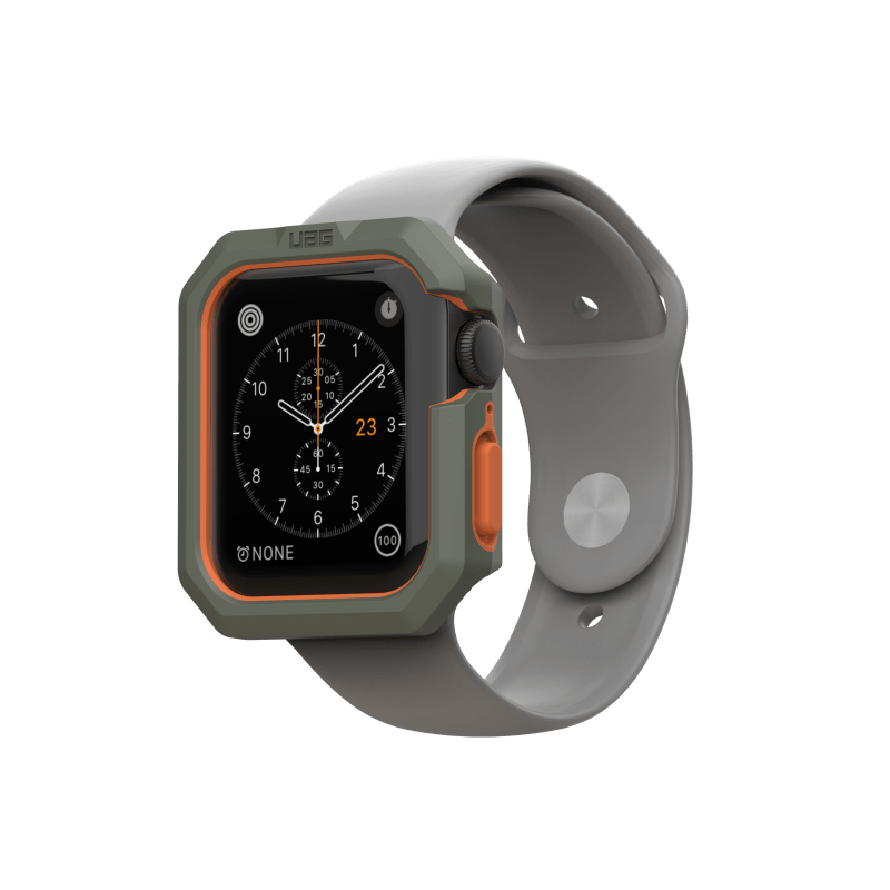 UAG For Apple Watch 44mm Civilian Case - Olive/Orange, Smart Watch Case, UAG, Telephone Market - telephone-market.com