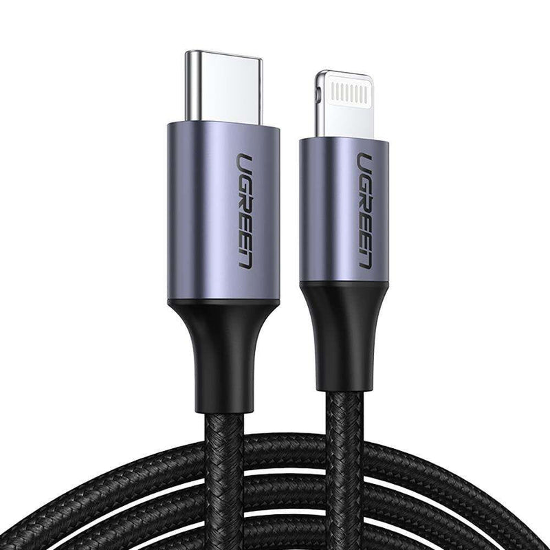 Ugreen PowerLine USB-C to Lightning 1.5m - Black - Telephone Market