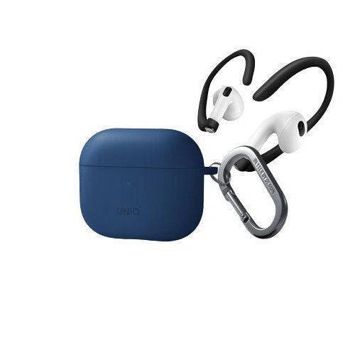 UNIQ For Airpods 3 Nexo Active Silicone Case With Sports Ear Hooks - Blue, Headphone & Headset Accessories, UNIQ, Telephone Market - telephone-market.com