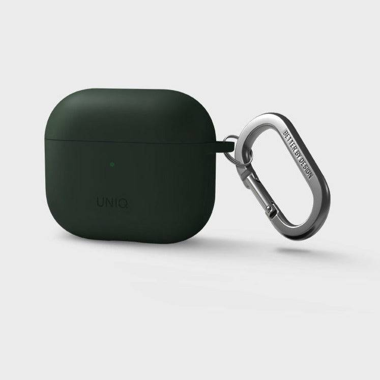 UNIQ For Airpods 3 Nexo Active Silicone Case With Sports Ear Hooks - Pine Green, Headphone & Headset Accessories, UNIQ, Telephone Market - telephone-market.com