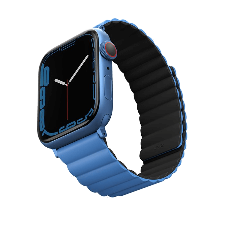 UNIQ For Apple Watch 44/45mm Revix Reversible Magnetic Strap - Blue/Black, Apple Watch Strap, UNIQ, Telephone Market - telephone-market.com