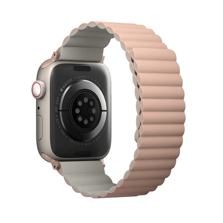UNIQ For Apple Watch 44/45mm Revix Reversible Magnetic Strap - Pink/Beige, Apple Watch Strap, UNIQ, Telephone Market - telephone-market.com