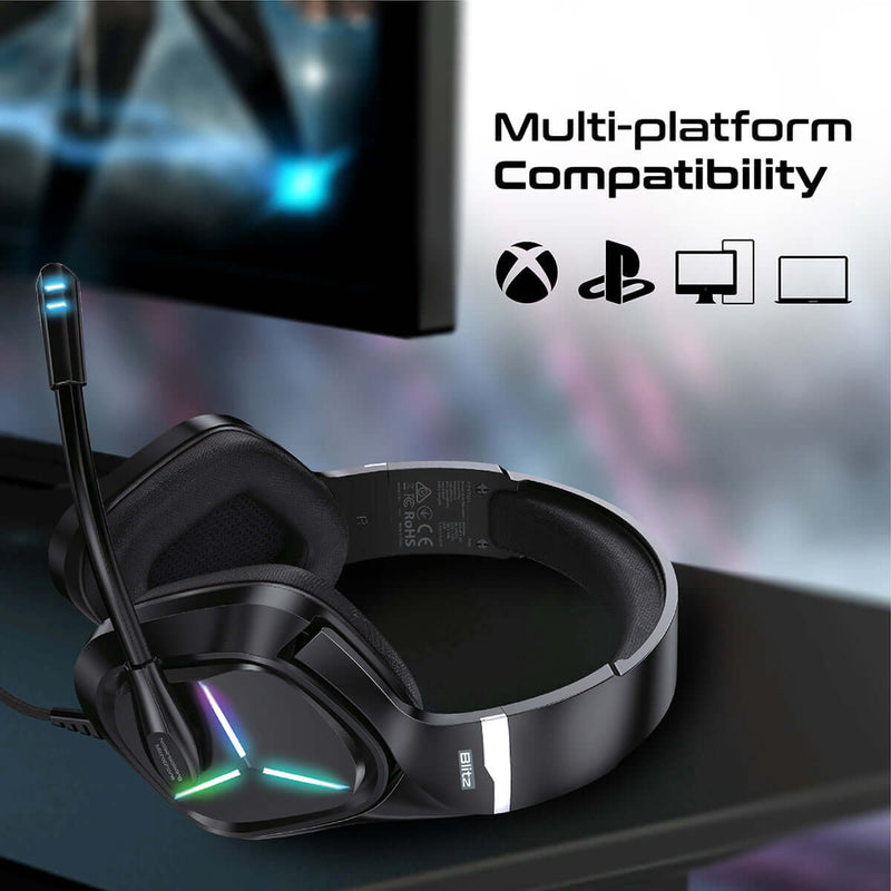 Vertux Blitz 7.1 Surround Sound Gaming Headphone - Black, Video Game Console Accessories, Vertux, Telephone Market - telephone-market.com