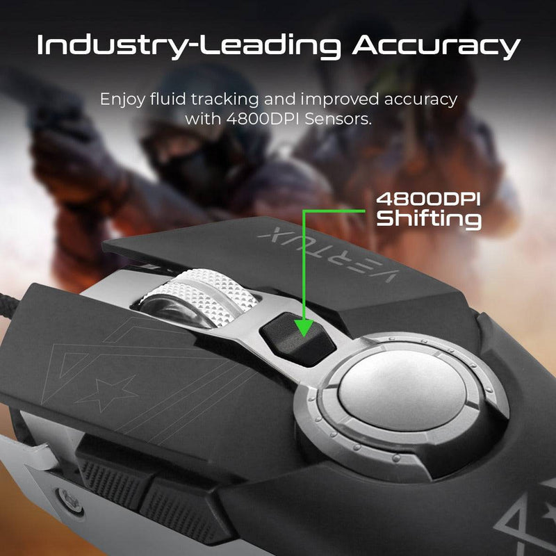 Vertux Cobalt High Accuracy Lag-Free Wired Gaming Mouse, Game Controllers, Vertux, Telephone Market - telephone-market.com