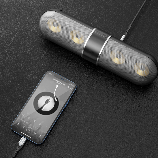 WiWU AUX Audio Stereo 3.5mm to USB-C 1.5m - Black - Telephone Market