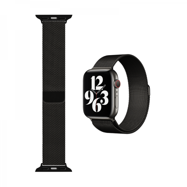 WiWU For Apple Watch 40/41mm Stainless Steel Band - Black - Telephone Market