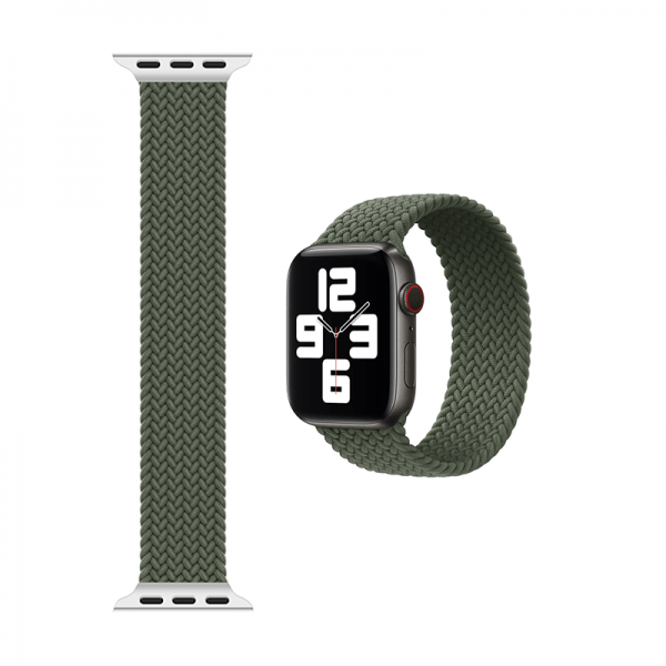 WiWU For Apple Watch 44/45mm Braided Solo Loop Band - Army Green - Telephone Market