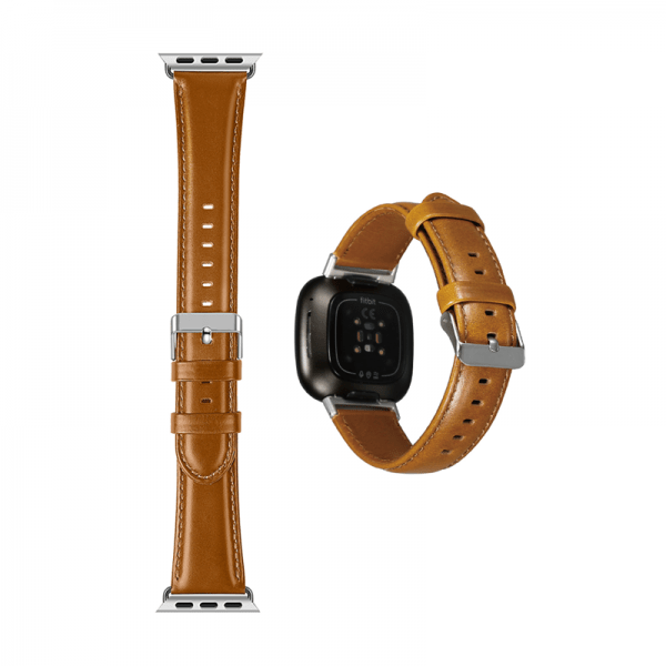 WiWU For Apple Watch 44/45mm Leather Band - Brown - Telephone Market